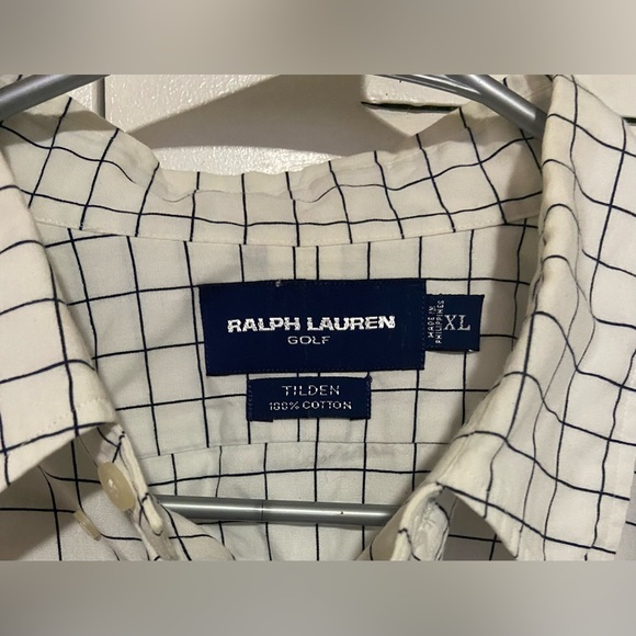 Ralph Lauren Men's White and Black Plaid Shirt - Picture 3 of 3